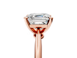 1 Carat Asscher Cut Rose gold Diamond Solitaire Engagement Ring with Classic Band and Four-Prong Setting_41