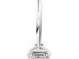 1 Carat Emerald Cut White gold Diamond Solitaire Engagement Ring with Classic Band and Four-Prong Setting_12