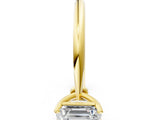 1 Carat Emerald Cut Yellow gold Diamond Solitaire Engagement Ring with Classic Band and Four-Prong Setting_12