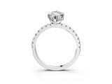 1 Carat Marquise Cut Platinum Diamond Solitaire Ring with Round  Pavé Band and Four-Prong Setting_51