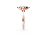 1 Carat Marquise Cut Rose gold Diamond Solitaire Engagement Ring with Classic Band and Four-Prong Setting_14