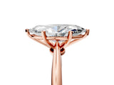1 Carat Marquise Cut Rose gold Diamond Solitaire Engagement Ring with Classic Band and Four-Prong Setting_17