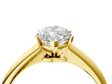 1 Carat Marquise Cut Yellow gold Diamond Solitaire Engagement Ring with Classic Band and Four-Prong Setting_16