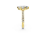 1 Carat Marquise Cut Yellow gold Diamond Solitaire Ring with Round  Pavé Band and Four-Prong Setting_38