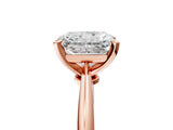 1 Carat Radiant Cut Rose gold Diamond Solitaire Engagement Ring with Classic Band and Four-Prong Setting_17