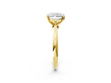 1 Carat Radiant Cut Yellow gold Diamond Solitaire Engagement Ring with Classic Band and Four-Prong Setting_14