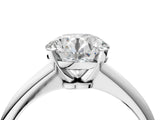 1 Carat Round Cut Platinum Diamond Solitaire Engagement Ring with Classic Band and Four-Prong Setting_16