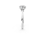 1 Carat Round Cut White gold Diamond Solitaire Engagement Ring with Classic Band and Four-Prong Setting_14