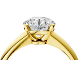 1 Carat Round Cut Yellow gold Diamond Solitaire Engagement Ring with Classic Band and Four-Prong Setting_16