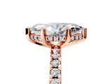 1.5 Carat Marquise Cut Rose gold Diamond Solitaire Ring with Round  Pavé Band and Four-Prong Setting_47