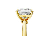 18K Yellow Gold 1.59 Carat F VS1 Princess Diamond Solitaire Engagement Ring with Classic Band and Four-Prong Setting