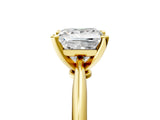 18K Yellow Gold 1.59 Carat F VS1 Princess Diamond Solitaire Engagement Ring with Classic Band and Four-Prong Setting