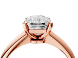 10 Carat Radiant Cut Rose gold Diamond Solitaire Engagement Ring with Classic Band and Four-Prong Setting_16