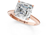 2 Carat Asscher Cut Rose gold Diamond Solitaire Engagement Ring with Classic Band and Four-Prong Setting_37