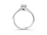 2 Carat Emerald Cut Platinum Diamond Solitaire Engagement Ring with Classic Band and Four-Prong Setting_15