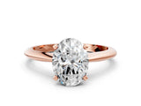 2 Carat Oval Cut Rose gold Diamond Solitaire Engagement Ring with Classic Band and Four-Prong Setting_36