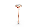 2 Carat Oval Cut Rose gold Diamond Solitaire Engagement Ring with Classic Band and Four-Prong Setting_38
