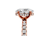 2 Carat Oval Cut Rose gold Diamond Solitaire Ring with Round  Pavé Band and Four-Prong Setting_47