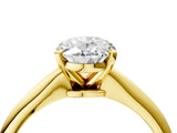 2 Carat Oval Cut Yellow gold Diamond Solitaire Engagement Ring with Classic Band and Four-Prong Setting_40