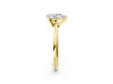 2 Carat Pear Cut Yellow gold Diamond Solitaire Engagement Ring with Classic Band and Four-Prong Setting_26