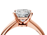 2 Carat Princess Cut Rose gold Diamond Solitaire Engagement Ring with Classic Band and Four-Prong Setting_16
