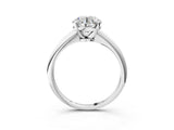 2 Carat Round Cut Platinum Diamond Solitaire Engagement Ring with Classic Band and Four-Prong Setting_15