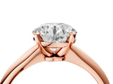 2 Carat Round Cut Rose gold Diamond Solitaire Engagement Ring with Classic Band and Four-Prong Setting_40