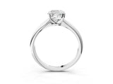 3 Carat Cushion Cut White gold Diamond Solitaire Engagement Ring with Classic Band and Four-Prong Setting_39