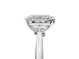 3 Carat Emerald Cut White gold Diamond Solitaire Engagement Ring with Classic Band and Four-Prong Setting_17