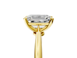 3 Carat Emerald Cut Yellow gold Diamond Solitaire Engagement Ring with Classic Band and Four-Prong Setting_17