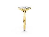 3 Carat Marquise Cut Yellow gold Diamond Solitaire Engagement Ring with Classic Band and Four-Prong Setting_14