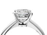 3 Carat Princess Cut Platinum Diamond Solitaire Engagement Ring with Classic Band and Four-Prong Setting_16