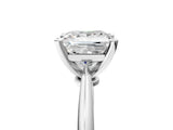 3 Carat Princess Cut Platinum Diamond Solitaire Engagement Ring with Classic Band and Four-Prong Setting_17