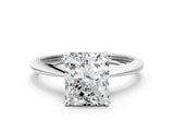 3 Carat Radiant Cut Platinum Diamond Solitaire Engagement Ring with Classic Band and Four-Prong Setting_12