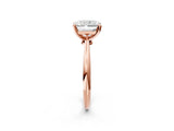 3 Carat Radiant Cut Rose gold Diamond Solitaire Engagement Ring with Classic Band and Four-Prong Setting_14