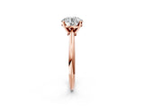 3 Carat Round Cut Rose gold Diamond Solitaire Engagement Ring with Classic Band and Four-Prong Setting_38