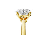 3 Carat Round Cut Yellow gold Diamond Solitaire Engagement Ring with Classic Band and Four-Prong Setting_17