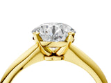 3 Carat Round Cut Yellow gold Diamond Solitaire Engagement Ring with Classic Band and Four-Prong Setting_40