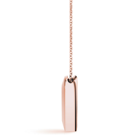 Rose gold Bezel-Set Round Diamond Heart Pendant