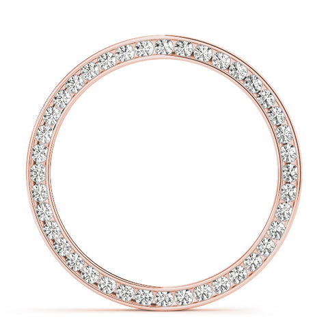 Rose gold Round Diamond Channel Set Pendant