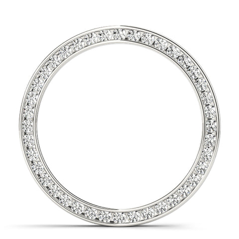 White gold Round Diamond Channel Set Pendant