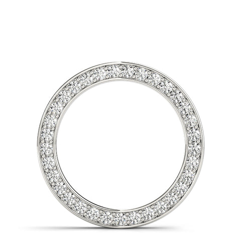 White gold Round Diamond Pavé Circle Pendant