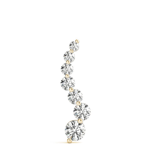 Yellow gold Graduated Round Prong-Set Diamond Pendant