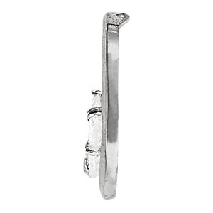 White gold Round Brilliant Half-Moon Prong Set Diamond Circle Pendant
