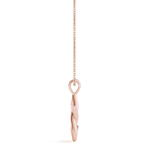 Rose gold Silver Star of David Pendant