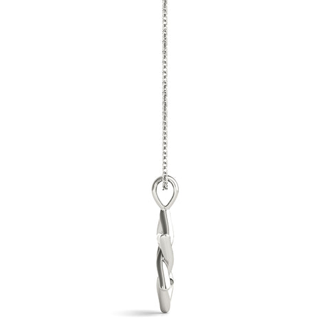 White gold Silver Star of David Pendant