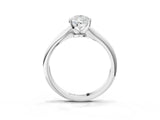 5 Carat Pear Cut White gold Diamond Solitaire Engagement Ring with Classic Band and Four-Prong Setting_39
