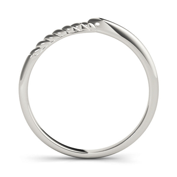 White gold Twisted Solitaire Round Cut Knife Edge Prong Ring 2