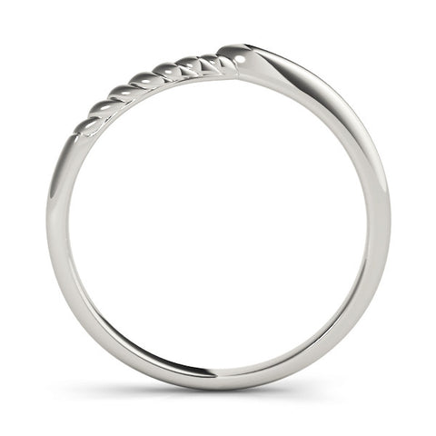 White gold Twisted Solitaire Round Cut Knife Edge Prong Ring 2