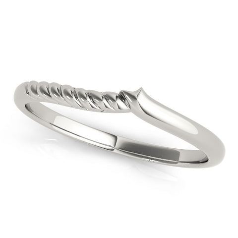 White gold Twisted Solitaire Round Cut Knife Edge Prong Ring 1